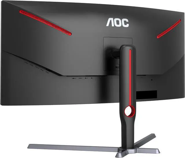 Alt view image 7 of 9 - AOC CU34G3S 34" Frameless Curved Ultrawide Gaming Monitor, WQHD 3440 x1440, 165Hz 1ms, FreeSync Premium, Height Adjustable, 3-Year Zero-Bright-dot, Black