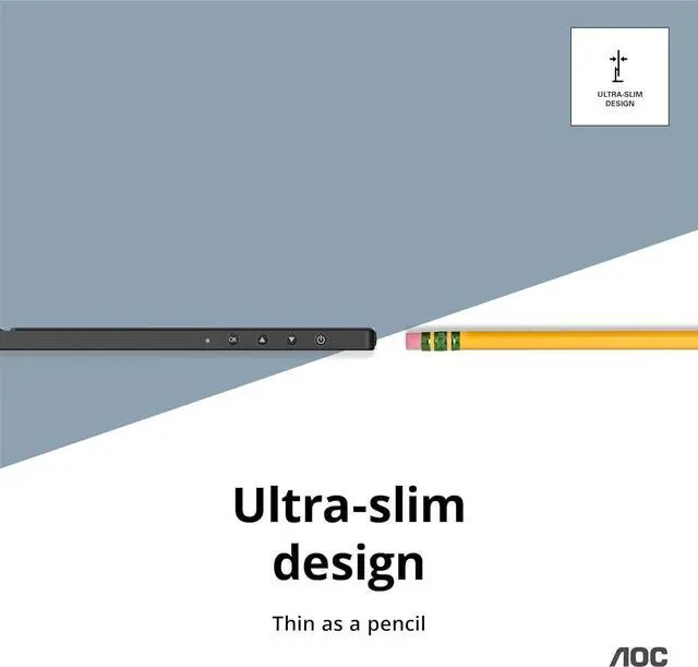 Alt view image 5 of 10 - AOC 16T3EA Black 16" (15.6" Viewable) Monitor