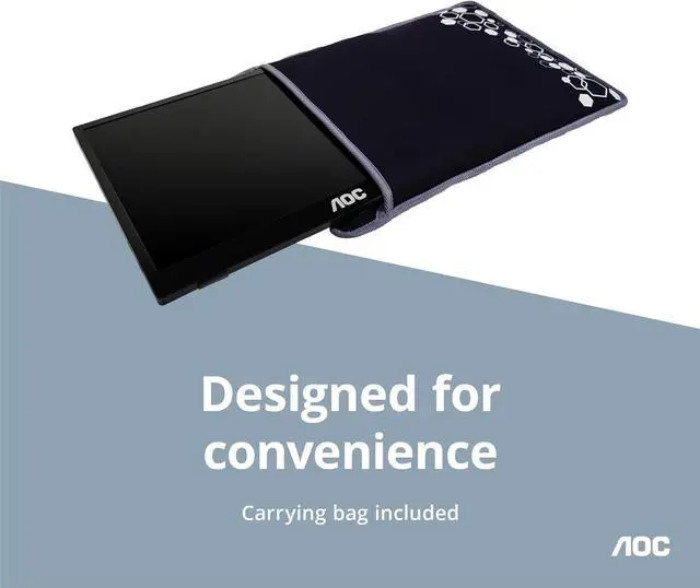 Alt view image 9 of 10 - AOC 16T3EA Black 16" (15.6" Viewable) Monitor