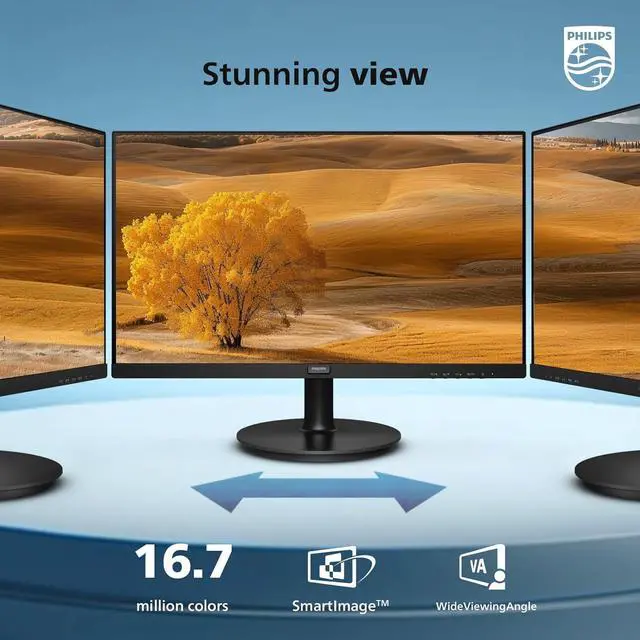 Alt view image 3 of 6 - PHILIPS 22" (21.5" Viewable) 100 Hz VA FHD Monitor 4 ms (GtG) Flat Panel 221V8LB