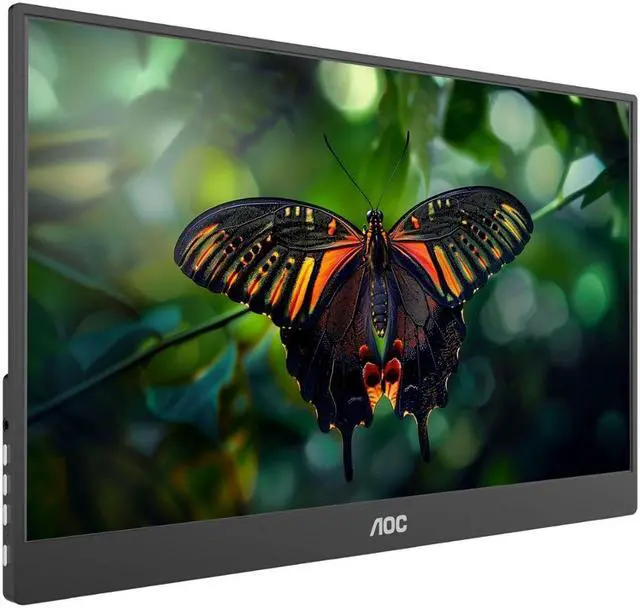 Alt view image 2 of 11 - AOC 16T15 Black 16" (15.6" Viewable) Portable Monitor 220 cd/m2 800:1 Built-in Speakers
