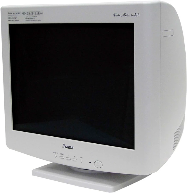 Alt view image 2 of 5 - iiyama MA203DTA Beige 22" CRT Monitor 0.25 mm Aperture-grill Dot Pitch 2 x 15-pin mini D-SUB connector