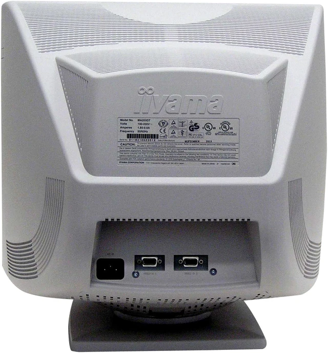 Alt view image 4 of 5 - iiyama MA203DTA Beige 22" CRT Monitor 0.25 mm Aperture-grill Dot Pitch 2 x 15-pin mini D-SUB connector