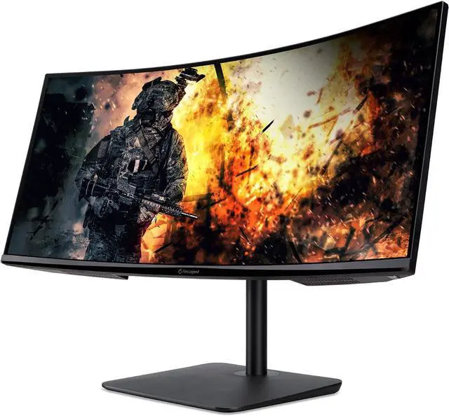 Alt view image 2 of 9 - AOPEN 34HC5CUR Pbmiiphx 34-inch 1500R Curved UWQHD (3440 x 1440) Monitor with AMD FreeSync Premium Technology, Up to 144Hz Refresh Rate and 1ms TVR (1 x Display Port 1.4 & 2 x HDMI 2.0 Ports)