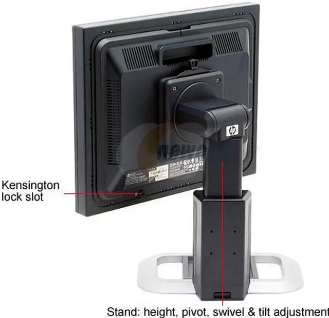 Alt view image 6 of 18 - HP 19" Active Matrix, TFT LCD SXGA LCD Monitor with USB2.0 ports & Height & Pivot Adjustments 6ms(GTG) DVI LP1965