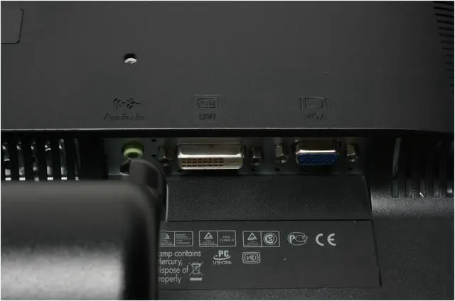 Alt view image 8 of 13 - HP w1907 Black-Silver 19" 5ms Widescreen LCD Monitor 300 cd/m2 1000:1 Built in Speakers w/ HDCP Support