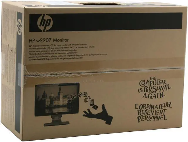 Alt view image 14 of 14 - HP 22" Active Matrix, TFT LCD WSXGA+ LCD Monitor 5 ms D-Sub, DVI-D w2207