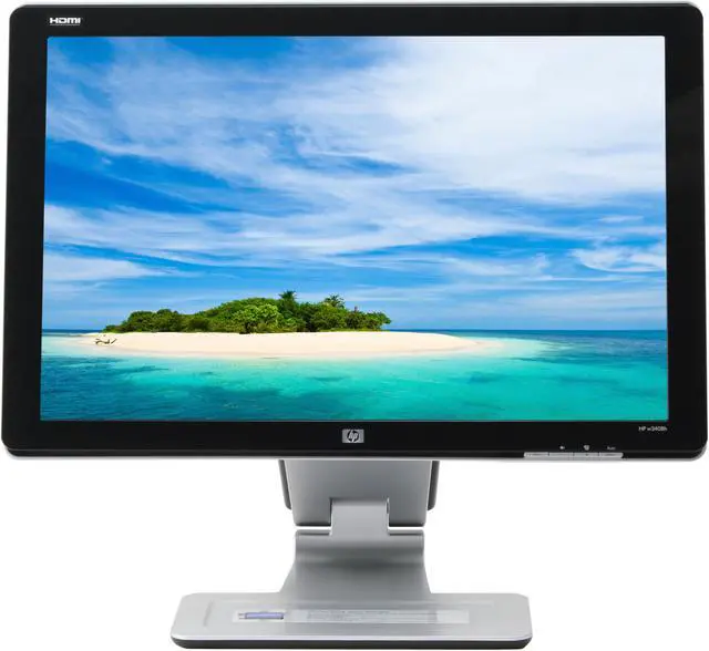 Alt view image 2 of 10 - HP w2408h Black 24" 5ms Widescreen LCD Monitor 400 cd/m2 2000:1 Built in Speakers w/ 2 down USB 2.0 Ports
