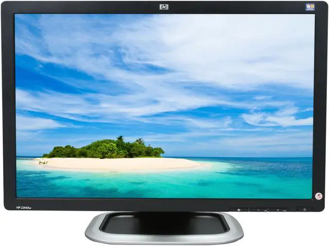 Alt view image 7 of 11 - HP L2445w Black 24" 5ms Widescreen LCD Monitor w/ Height & Pivot Adjustments 400 cd/m2 1000:1 w/ HDCP Support