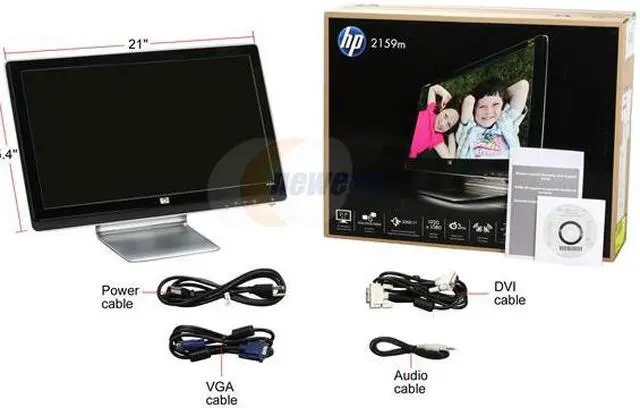 Alt view image 8 of 8 - HP 2159m Black 21.5" 5ms, 3ms(GTG) HDMI Full HD 1080P Widescreen LCD Monitor 1000:1 Built in Speakers
