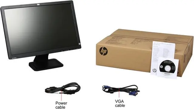 Alt view image 8 of 8 - HP Smartbuy LE2201w Black 22" 5ms Widescreen LCD Monitor 250 cd/m2 1000:1