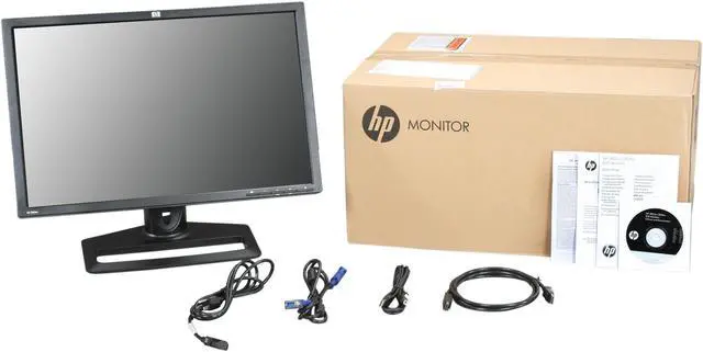 Alt view image 10 of 10 - HP ZR24w 24'' S-IPS Tilt&Swivel Adjustable Widescreen LCD Monitor w/5 USB hub & Display port 400 cd/m2 3000:1 DCR