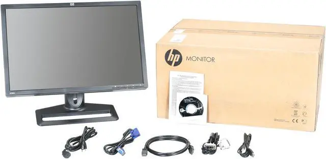 Alt view image 10 of 10 - HP ZR24w Black 24" Height & Pivot Adjustable Widescreen IPS Panel LCD Monitor 400 cd/m2 1000:1