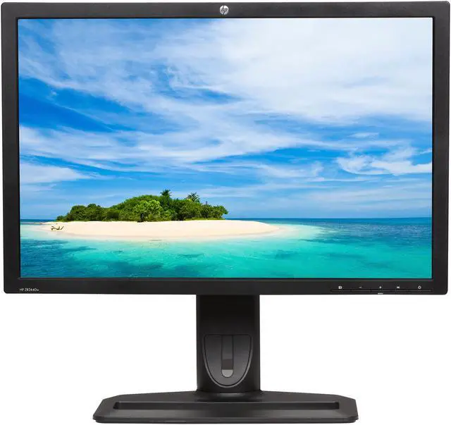 Alt view image 2 of 11 - HP ZR2440w (XW477A8#ABA) Black and Brushed Aluminum 24" 6ms (GTG) HDMI Widescreen LED Backlight Monitors - LCD Flat Panel 50 to 350 nits cd/m2 1000:1 (static) / 2000000:1 (dynamic)