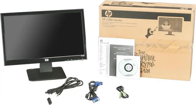 Alt view image 8 of 8 - HP Pavilion w185e Black 18.5" 5ms  Widescreen LCD Monitor 600:1