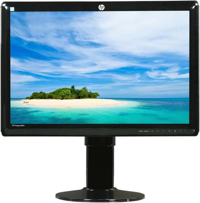 Alt view image 2 of 11 - HP Compaq L240w Black 24" 5ms Height & Pivot Adjustable Widescreen LCD Monitor 300 cd/m2 DC 20000:1 (1000:1)