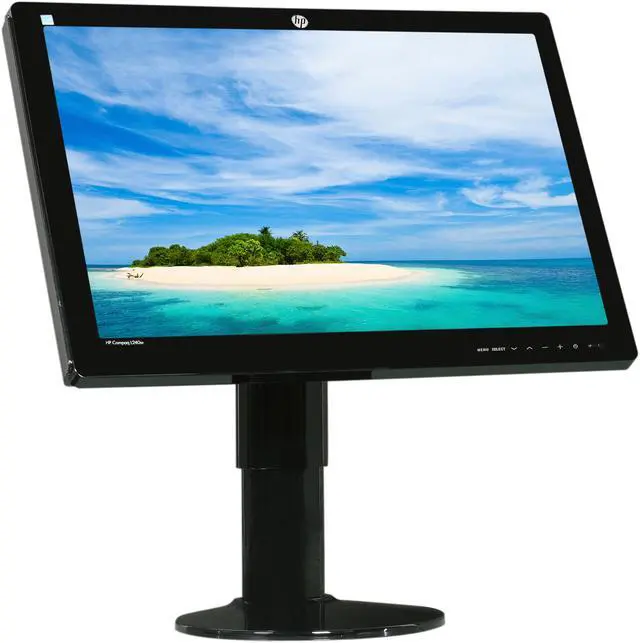 Alt view image 3 of 11 - HP Compaq L240w Black 24" 5ms Height & Pivot Adjustable Widescreen LCD Monitor 300 cd/m2 DC 20000:1 (1000:1)