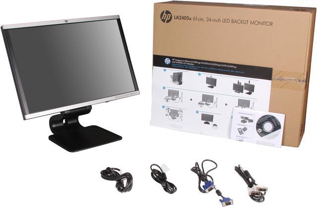 Alt view image 10 of 10 - HP Compaq SmartBuy LA2405x Brushed Aluminum and Black 24" 5ms height, pivot & swivel adjustable Widescreen LED Monitor 250 cd/m2 DC 3,000,000:1 (1000:1)