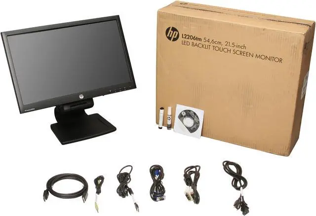 Alt view image 10 of 10 - HP Compaq L2206tm Black 21.5" Optical Touchscreen Monitor 250 cd/m2 1000:1 Built-in Speakers
