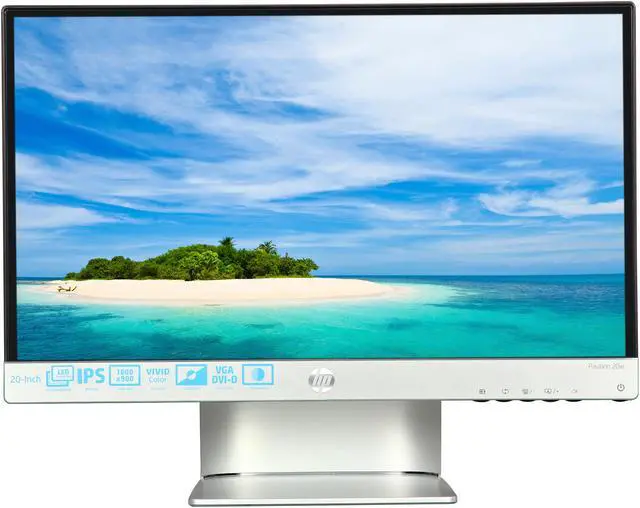 Alt view image 2 of 7 - HP 20" 60 Hz IPS LCD Monitor, IPS Panel 7 ms D-Sub, DVI Pavilion 20xi