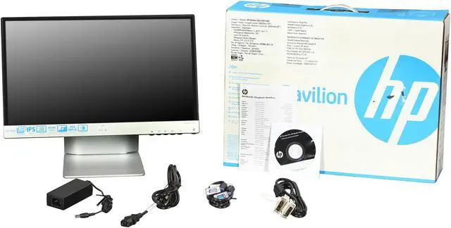 Alt view image 7 of 7 - HP 20" 60 Hz IPS LCD Monitor, IPS Panel 7 ms D-Sub, DVI Pavilion 20xi