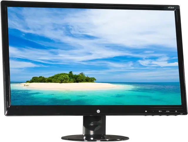 Alt view image 3 of 7 - HP 23.6" 60 Hz LCD Monitor 5 ms D-Sub, DVI 24WD