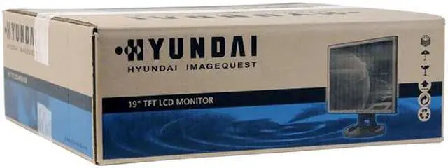 Alt view image 10 of 10 - HYUNDAI 19" A-Si TFT Active Matrix SXGA LCD Monitor 8 ms D-Sub, DVI-D L90D+