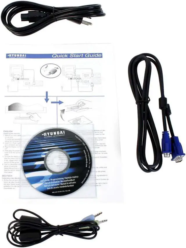 Alt view image 9 of 10 - HYUNDAI 19" A-Si TFT Active Matrix SXGA LCD Monitor 8 ms D-Sub, DVI-D L90D+
