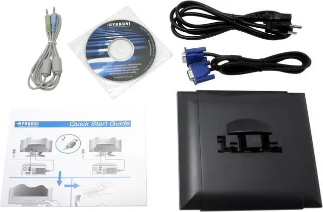 Alt view image 8 of 9 - HYUNDAI 17" A-Si TFT Active Matrix SXGA LCD Monitor 8 ms D-Sub L72S