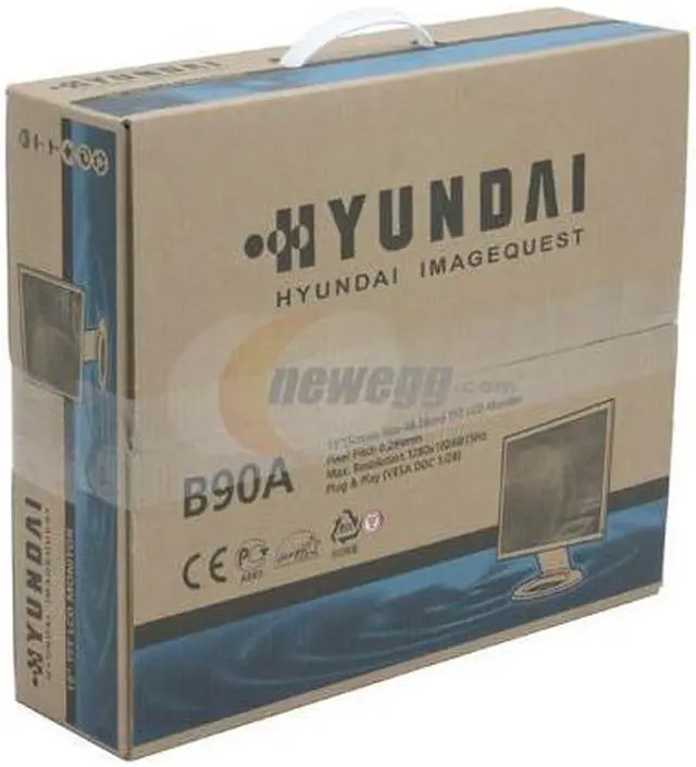 Alt view image 9 of 9 - HYUNDAI 19" A-Si TFT Active Matrix LCD SXGA LCD Monitor 8 ms D-Sub B90A