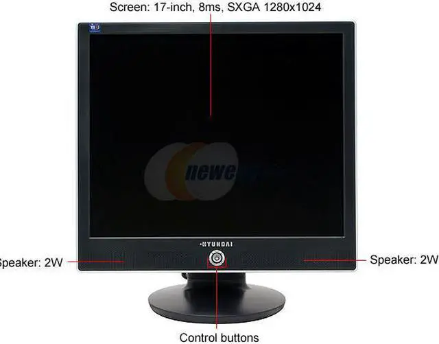 Alt view image 3 of 9 - HYUNDAI 17" A-Si TFT Active Matrix SXGA LCD Monitor 5 ms D-Sub N71S