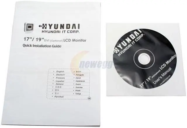 Alt view image 10 of 11 - HYUNDAI 19" SXGA LCD Monitor 8 ms D-Sub, DVI X91D