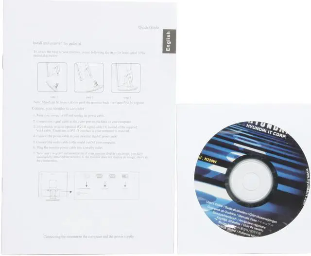 Alt view image 8 of 10 - HYUNDAI 22" A-Si TFT Active Matrix LCD Monitor 5 ms D-Sub, DVI-D N220W