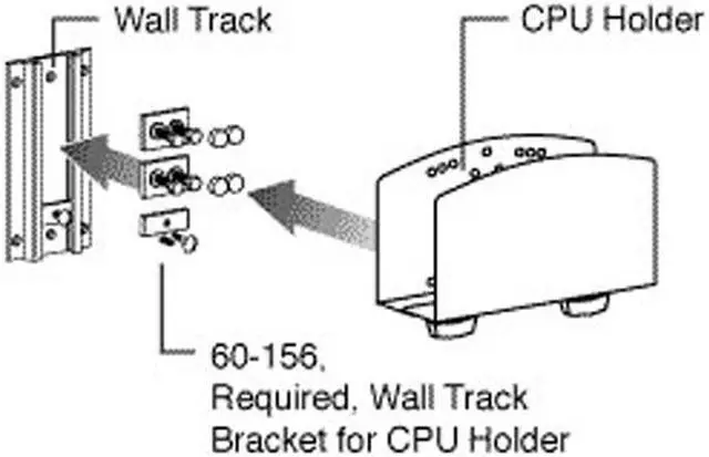 Main image of ERGOTRON 60-156 Peripheral Track Mount Bracket Kit, Zinc