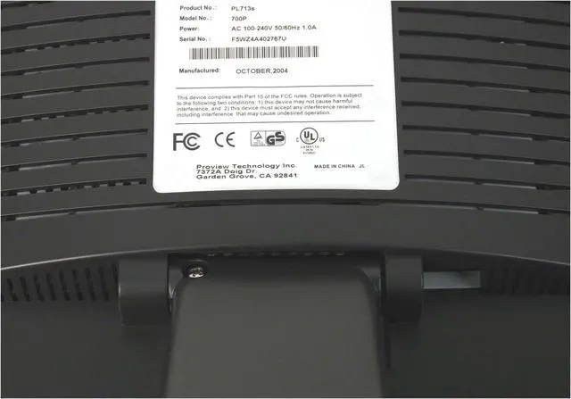 Alt view image 8 of 10 - PROVIEW 17" Active Matrix, TFT LCD SXGA LCD Monitor 16 ms PL713s