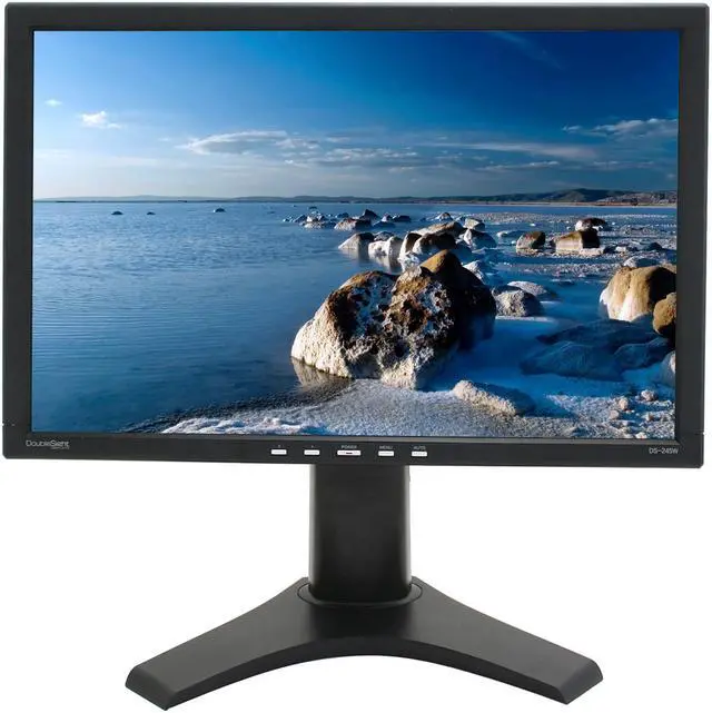 Alt view image 2 of 15 - DoubleSight 24" WUXGA LCD Monitor with 4-port USB Hub and Height / Pivot Adjustments 5ms (GTG) D-Sub, DVI DS-245W