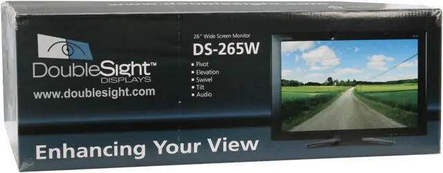 Alt view image 15 of 15 - DoubleSight DS-265W Black 26" 5ms(GTG) Widescreen LCD Monitor 500 cd/m2 DC 3000:1(1000:1) Built in Speakers w/ Height, Swivel and Pivot Adjustments