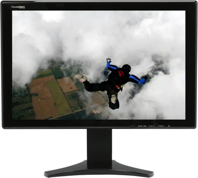 Alt view image 2 of 15 - DoubleSight DS-265W Black 26" 5ms(GTG) Widescreen LCD Monitor 500 cd/m2 DC 3000:1(1000:1) Built in Speakers w/ Height, Swivel and Pivot Adjustments