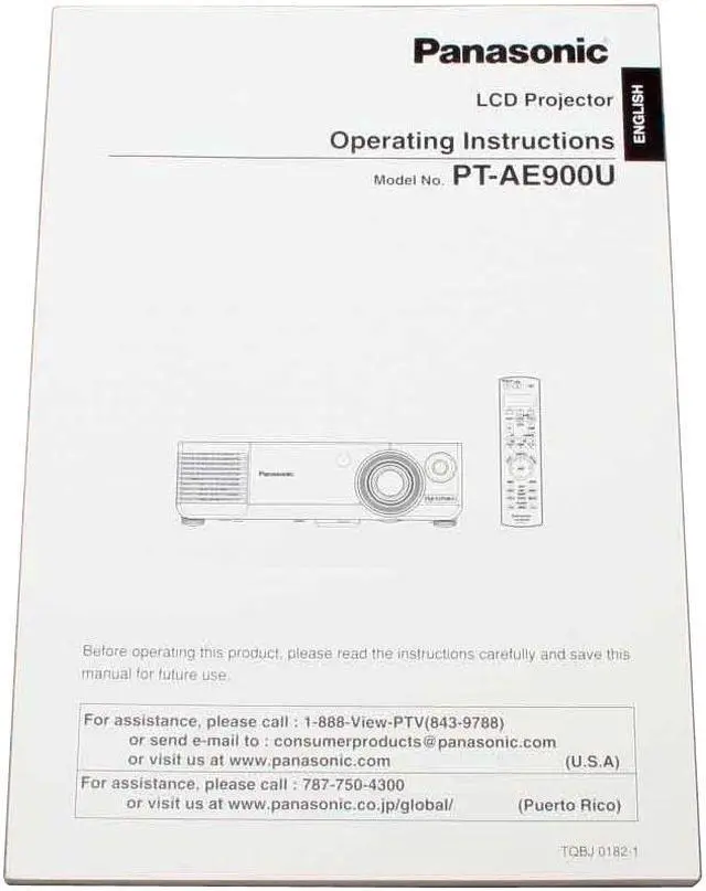 Alt view image 9 of 10 - Panasonic PT-AE900U 1280 x 720 LCD Widescreen High Definition Home Cinema Projector with Smooth Screen Technology 1100 lumens 5500:1