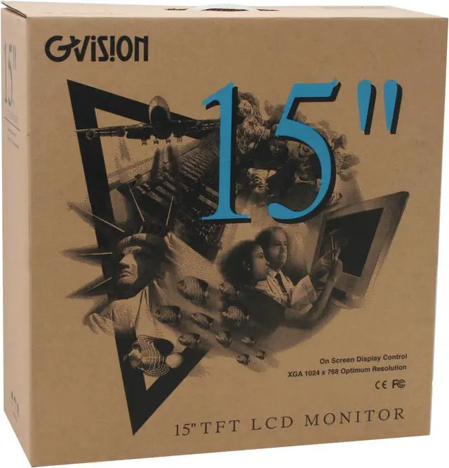 Alt view image 12 of 12 - GVISION L15AX-JA-452G Black 15" 5-wire Resistive Touchscreen LCD Monitor Built-in Speakers