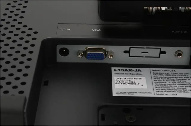 Alt view image 8 of 12 - GVISION L15AX-JA-452G Black 15" 5-wire Resistive Touchscreen LCD Monitor Built-in Speakers