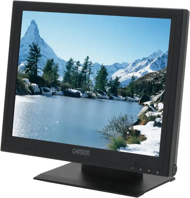 Main image of GVISION P15BX-AB-459G Black 15" 5-wire Resistive LCD Touchscreen Monitor 250 cd/m2 500:1 Built-in Speakers