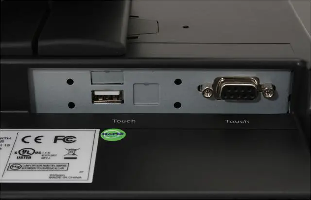 Alt view image 9 of 13 - GVISION P15BX-AB-459G Black 15" 5-wire Resistive LCD Touchscreen Monitor 250 cd/m2 500:1 Built-in Speakers