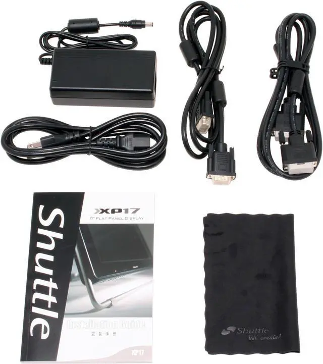 Alt view image 8 of 10 - Shuttle 17" Active Matrix, TFT LCD SXGA LCD Monitor 8 ms D-Sub, DVI-D XP17AR-BK-V2