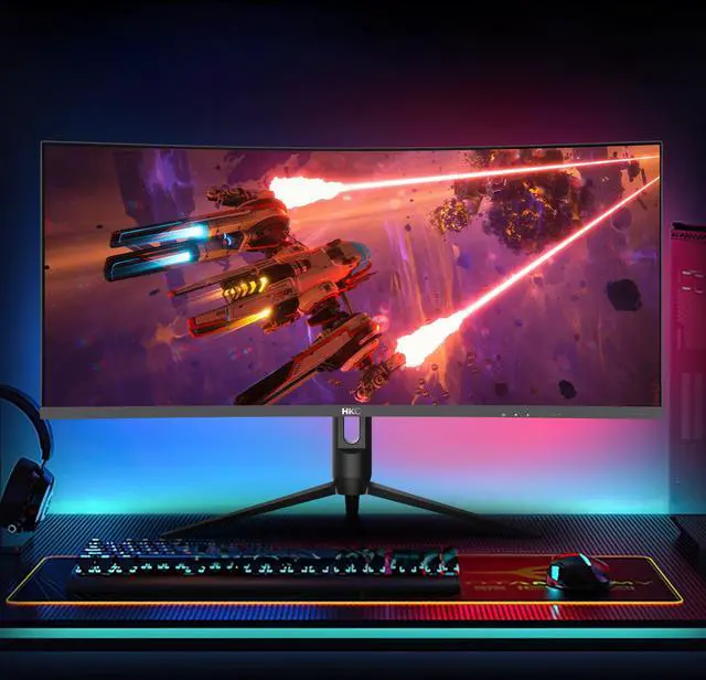 Alt view image 16 of 19 - HKC CG345UK 34" Curved VA Gaming Monitor UltraWide 3440×1440 240Hz 1ms DIC HDR400 90% DCI-P3 Adjustable HAS DP+HDMI 2.1