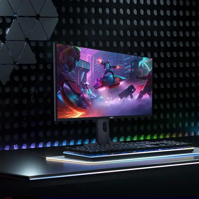 Alt view image 13 of 17 - HKC G27M7Pro 27" IPS Mini LED Gaming Monitor UHD 160Hz / FHD 320Hz 1ms DIC HDR1400 98% DCI-P3 HAS Stand USB-C 90W DP+HDMI