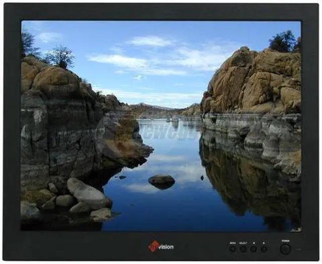 Alt view image 2 of 8 - Megavision MV155U Black 15" 5-wire resistive USB Touchscreen Monitor 250 cd/m2 500:1 Built in Speakers
