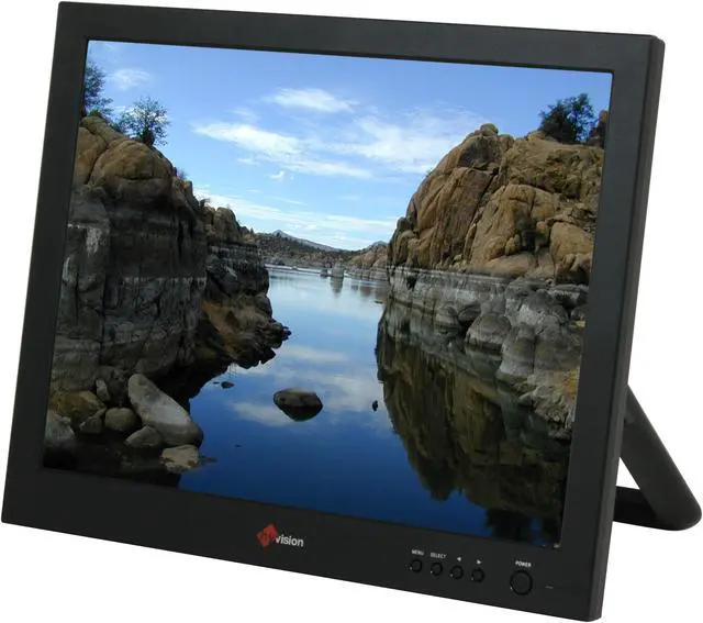 Main image of Megavision MV155U Black 15" 5-wire resistive USB Touchscreen Monitor 250 cd/m2 500:1 Built in Speakers
