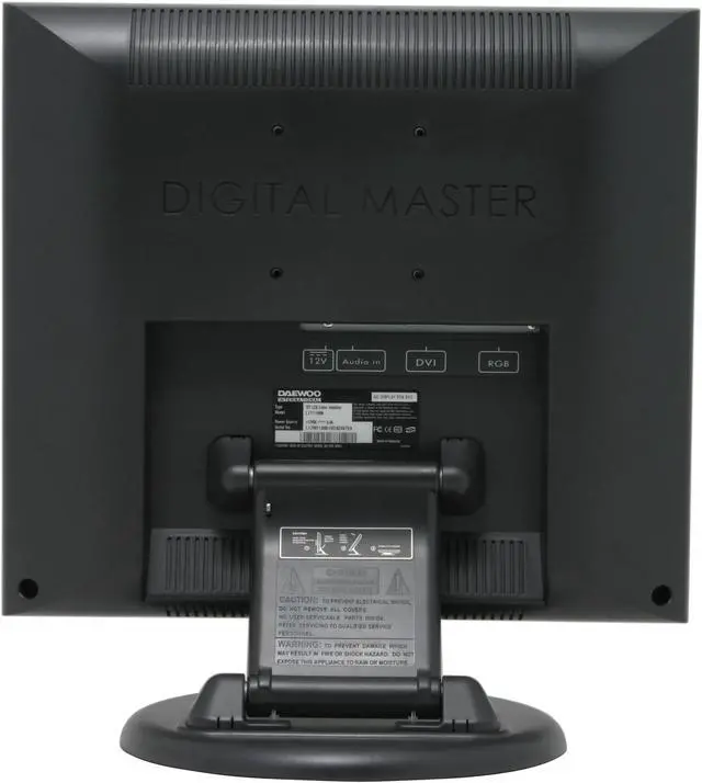 Alt view image 6 of 9 - DAEWOO 17" Active Matrix, TFT LCD SXGA LCD Monitor 8 ms D-Sub, DVI-D L1711MN w/DVI