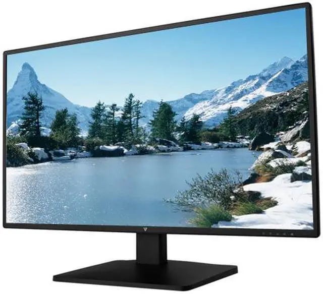 Alt view image 2 of 7 - V7 L27ADS-2N 27" Full HD 1920 x 1080 VGA DVI HDMI Built-in Speakers Ultra Thin Bezel Backlit LED Matte Screen Monitor